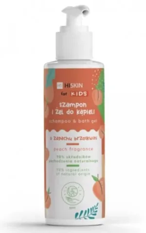 Șampon și gel 2în1 pentru copii - piersică 280ml HiSkin