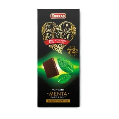 Ciocolata neagra cu 72% cacao si menta Zero, 100 g, Torras — preț și oferte