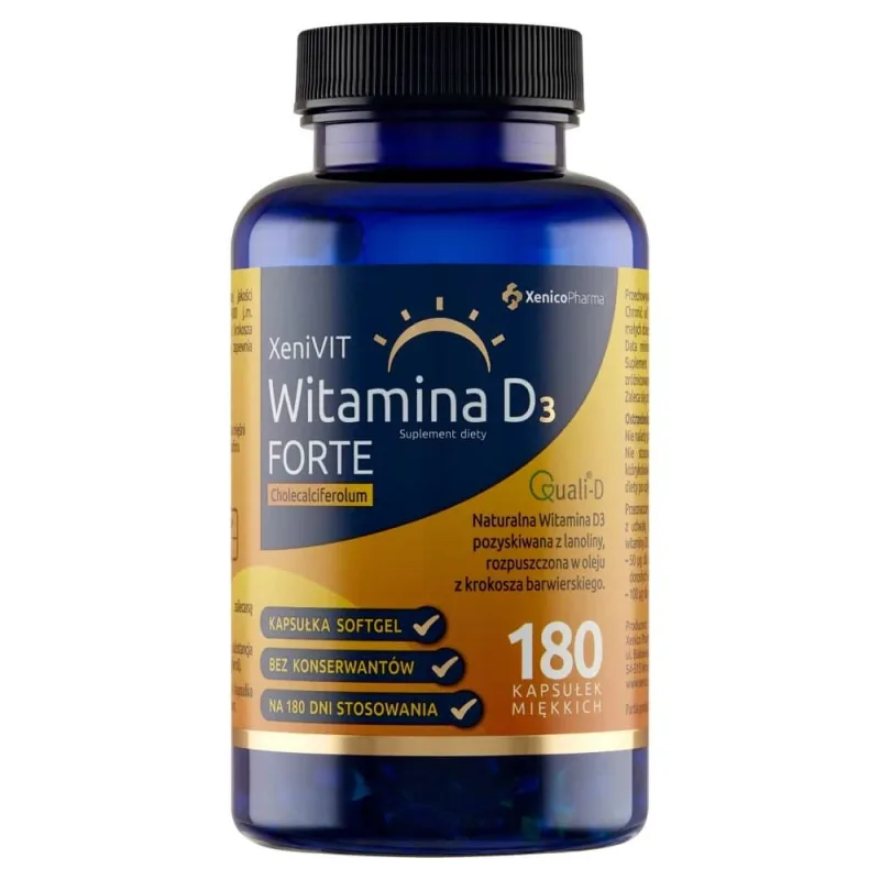 XeniVit Vitamina D3 Forte, 180 capsule softgel Xenico Pharma — preț și oferte