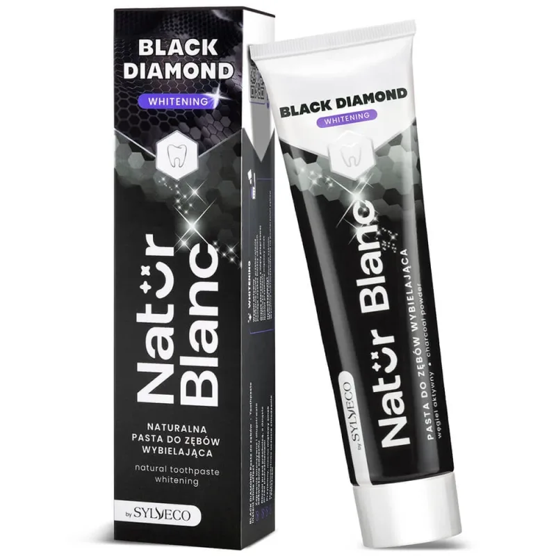 Sylveco Natur Blanc, pastă de dinți pentru albire, Black Diamond, 100 g — preț și oferte