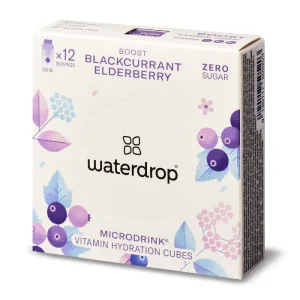 Waterdrop Microdrink Boost, cub de hidratare cu vitamine, coacăze negre și fructe de soc, 12 bucăți
