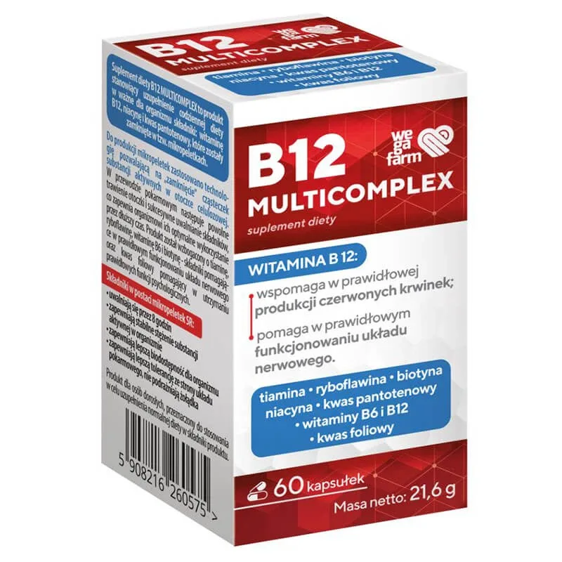 Wegafarm B12 Multicomplex, 60 capsule — preț și oferte