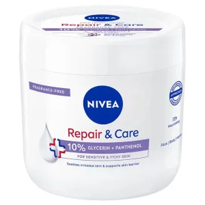 Nivea Repair & Care Sensitive cremă multifuncțională de hidratare și protecție cu pantenol, fără parfum, piele sensibilă, 400 ml