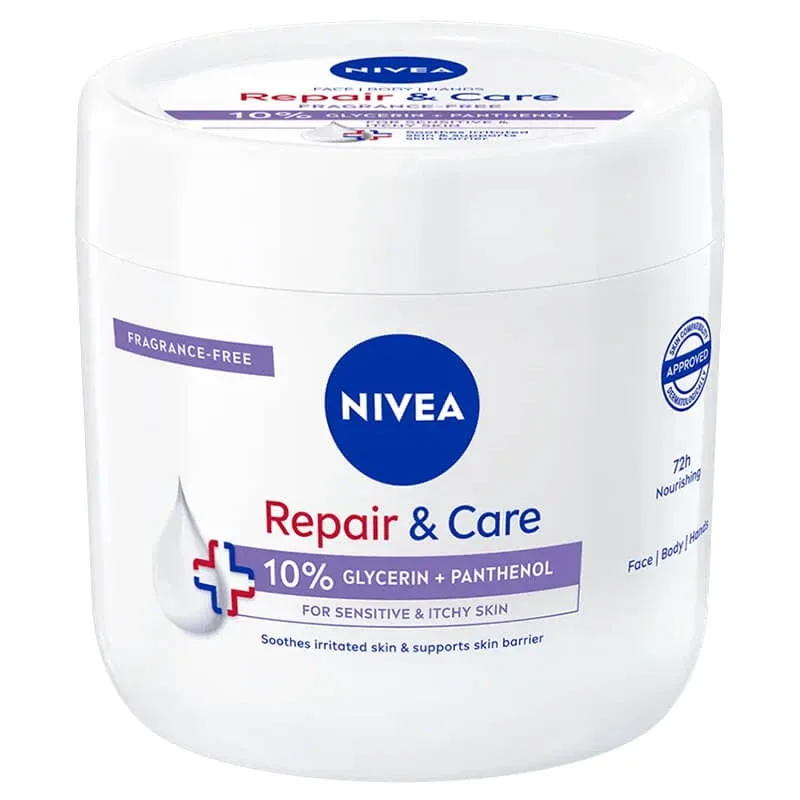 Nivea Repair & Care Sensitive cremă multifuncțională de hidratare și protecție cu pantenol, fără parfum, piele sensibilă, 400 ml — preț și oferte