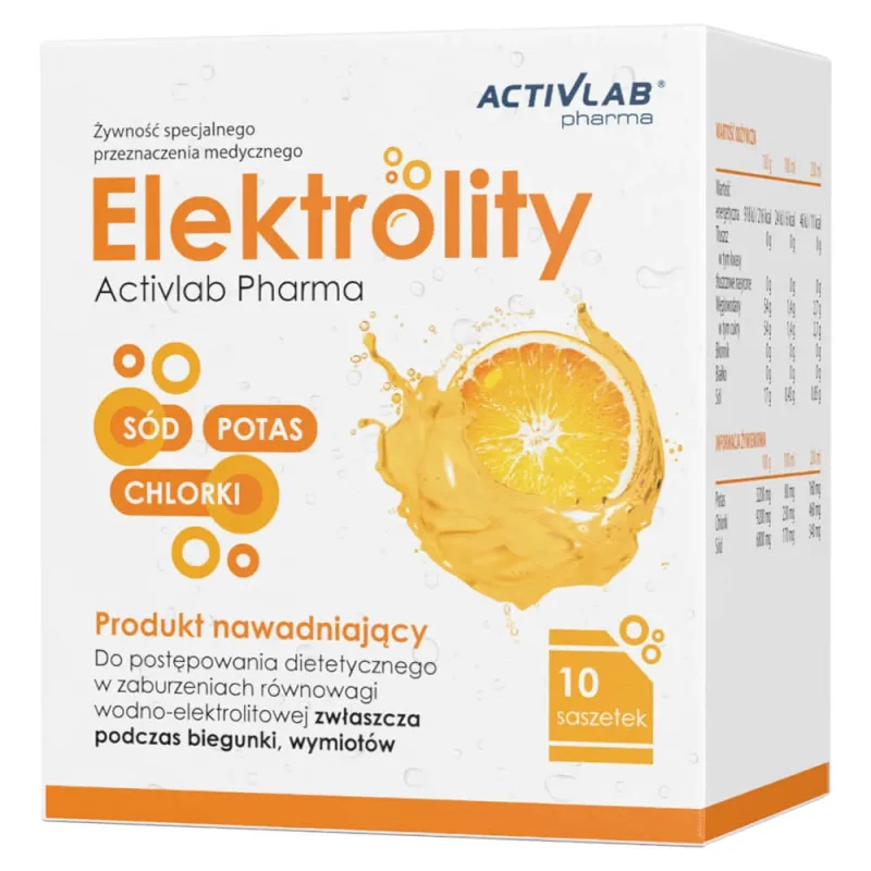 Activlab Pharma Elektrolity, aromă de portocale, 10 pliculețe — preț și oferte