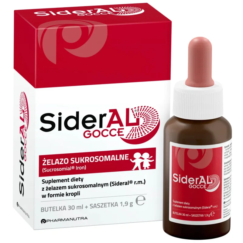 Sideral Gocce, flacon, 30ml + pulbere în plic 1,9g Pharmanutra — preț și oferte