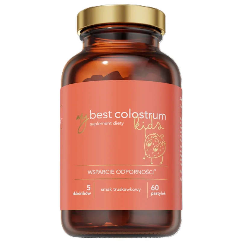 MyBestColostrum Kids, aromă de căpșuni, 60 de pastile — preț și oferte