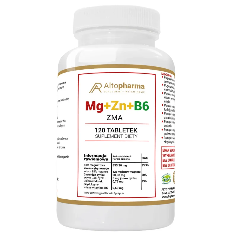 AltoPharma Magneziu + Zinc + Vitamina B6, 120 comprimate — preț și oferte