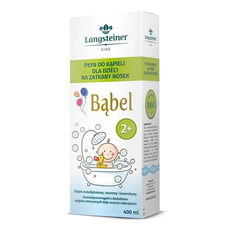 Langsteiner Kids Bubble, loțiune de baie pentru copii pentru nas înfundat, de la 2 ani, 400 ml — preț și oferte