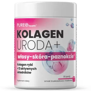 Pureo Health Colagen Beauty+, aromă de căpșuni și zmeură 129 g