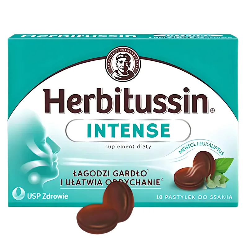 Herbitussin Intense, 10 pastiluțe — preț și oferte