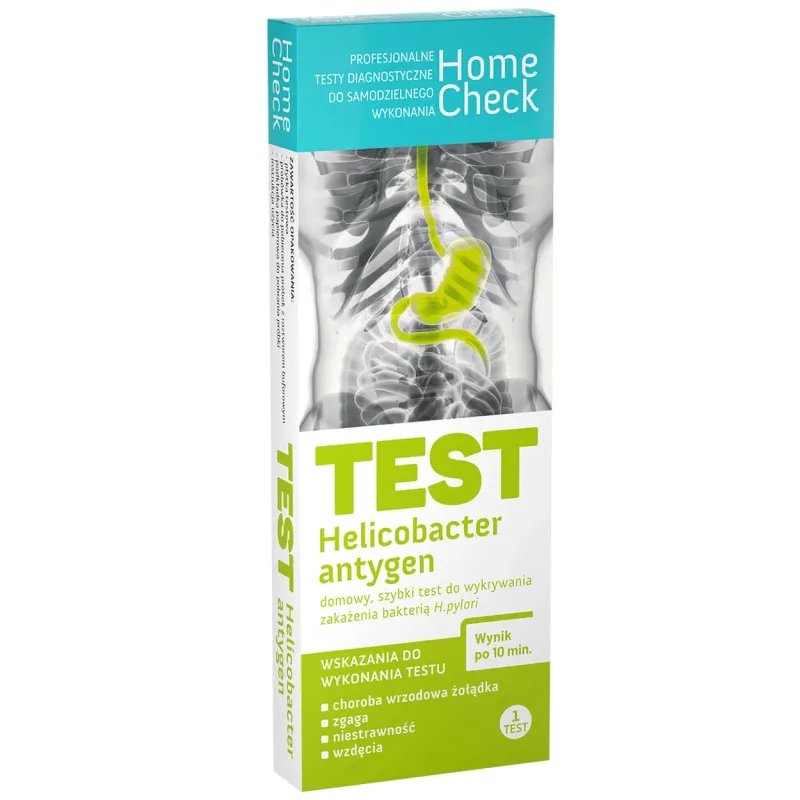 Home Check Helicobacter Antigen Test, test la domiciliu pentru detectarea infecției cu H. pylori în fecale, casetă, 1 buc — preț și oferte