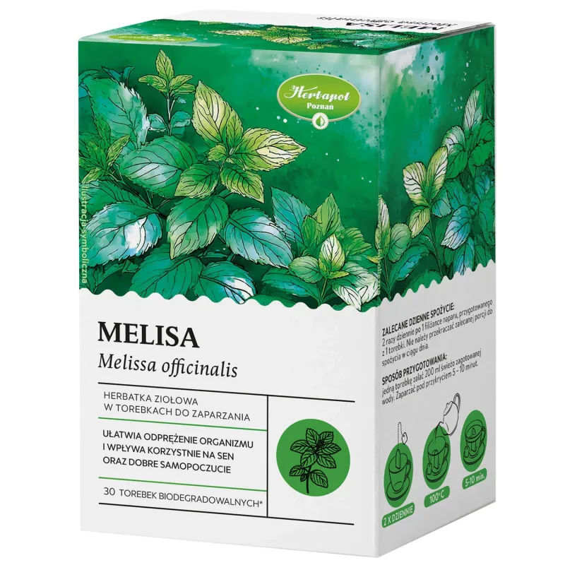 Herbapol Melissa, ceai de plante, 30 pliculețe biodegradabile — preț și oferte