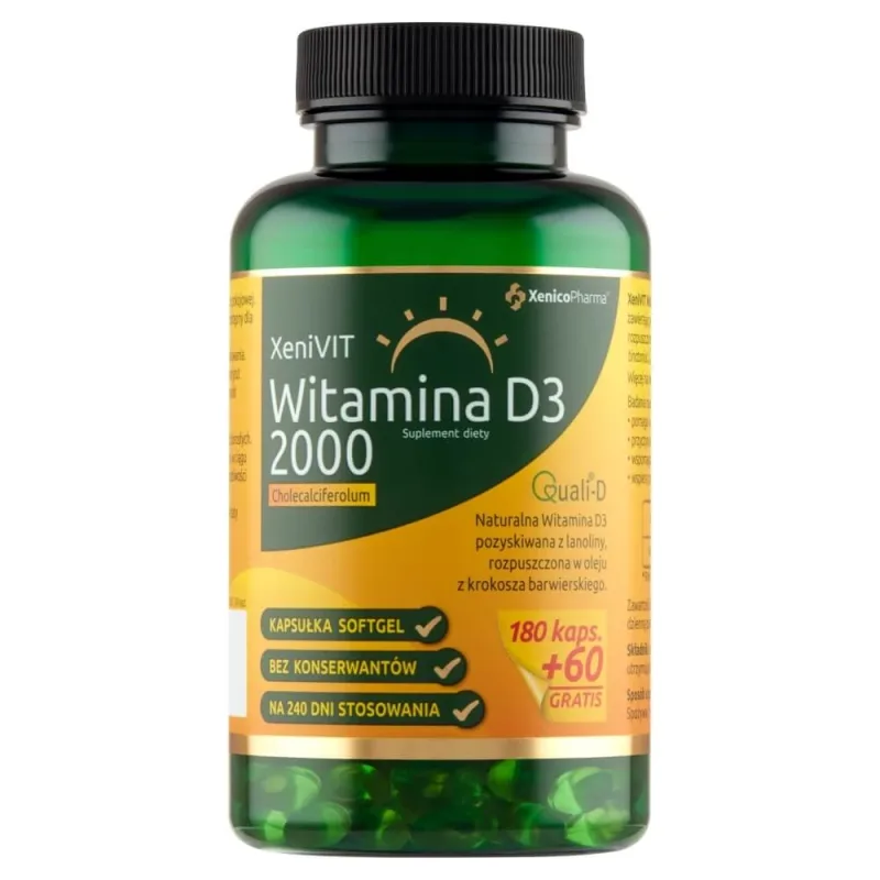 XeniVit Vitamina D3 2000, 240 capsule moi Xenico Pharma — preț și oferte