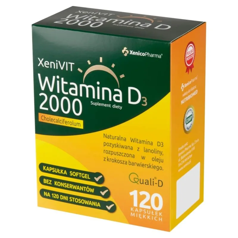 XeniVit Vitamina D3 2000, 120 capsule softgel Xenico Pharma — preț și oferte