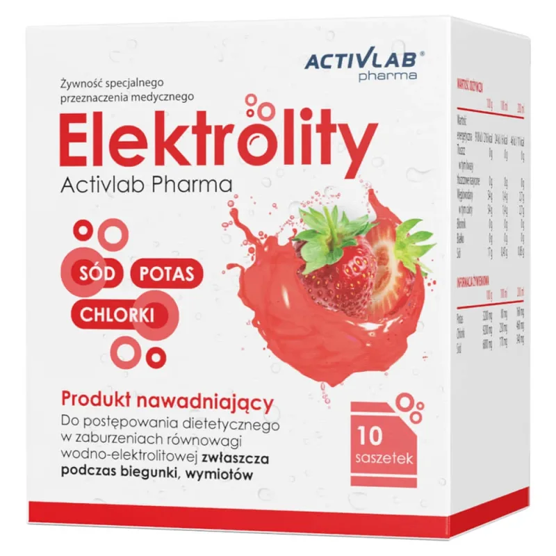 Activlab Pharma Elektrolity, aromă de căpșuni, 10 pliculețe — preț și oferte