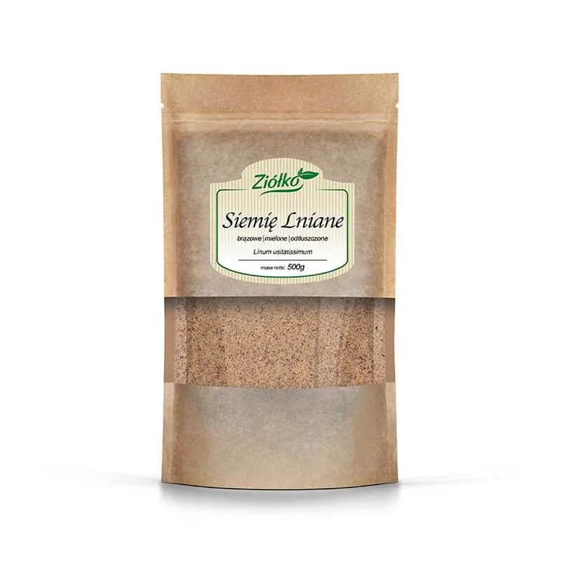 Semințe de in, maro, măcinate, degresate, 500 g — preț și oferte