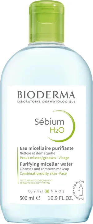 Bioderma Sébium H2O apă micelară pentru ten gras și acnee 500 ml