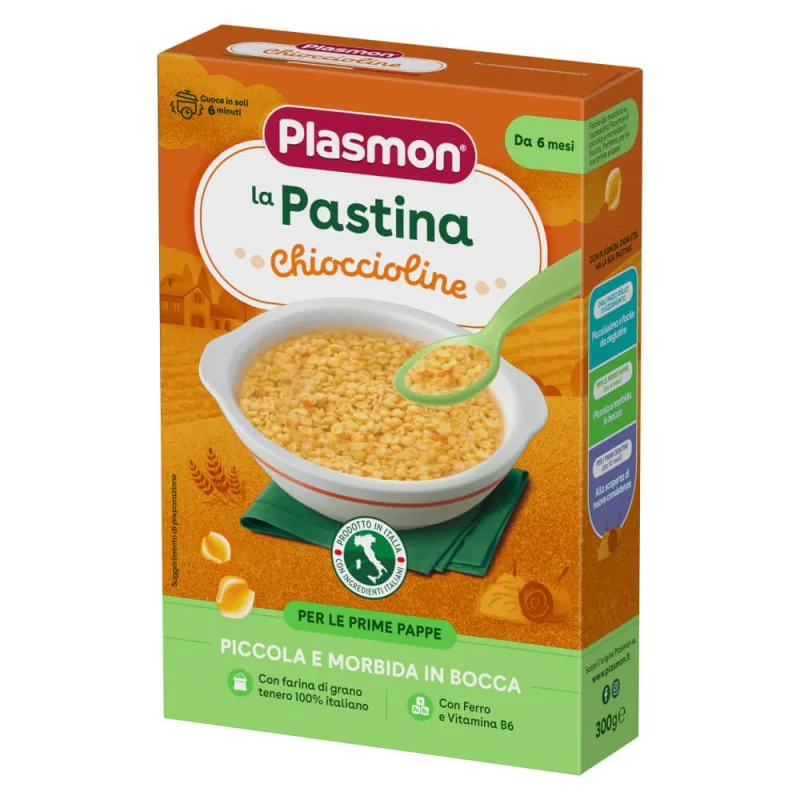 Paste pentru bebelusi Chioccioline Melcisori, +6 luni, 300 g, Plasmon — preț și oferte