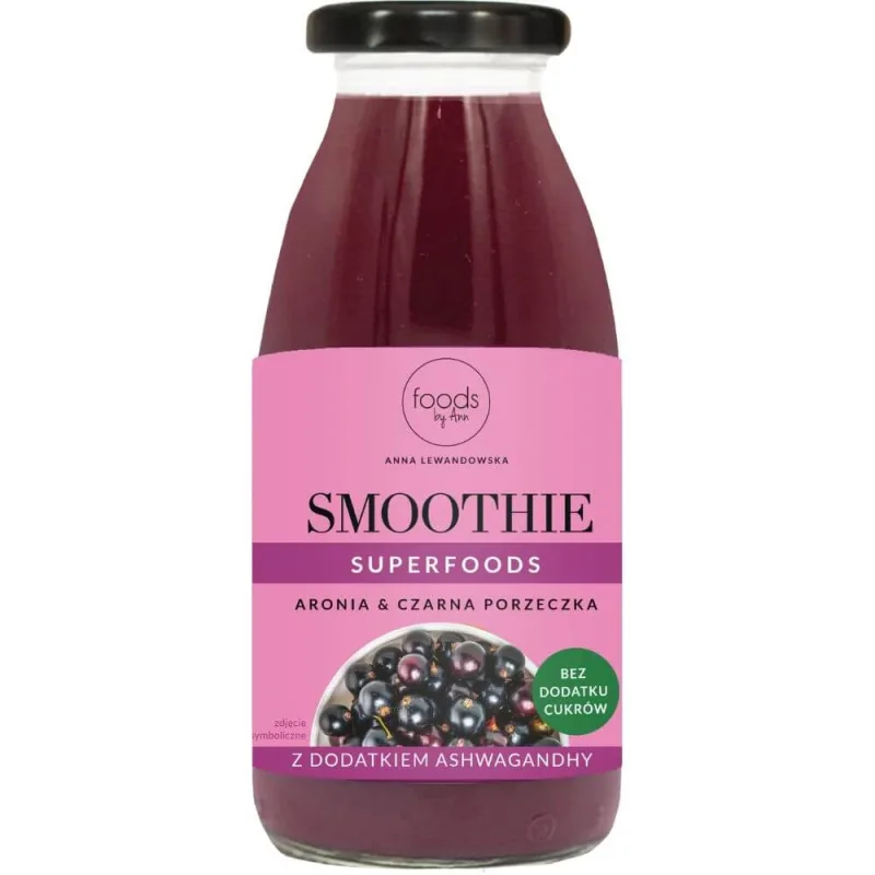 Smoothie de aronia cu coacaze negre si ashwaganda, 250 ml, Foods By Ann Aronia Charlottenburg — preț și oferte