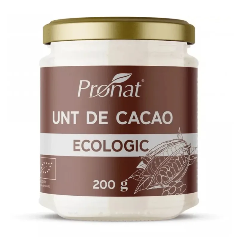 Unt de cacao bio, 200 g, Pronat — preț și oferte