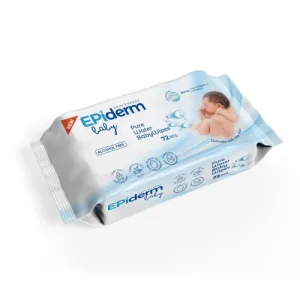 Șervețele umede pentru copii Pure Water, 72 bucǎți, Epiderm 