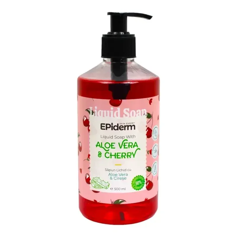 Sapun lichid cu extract organic de Aloe Vera si parfum de Cirese, 500ml, Epiderm — preț și oferte