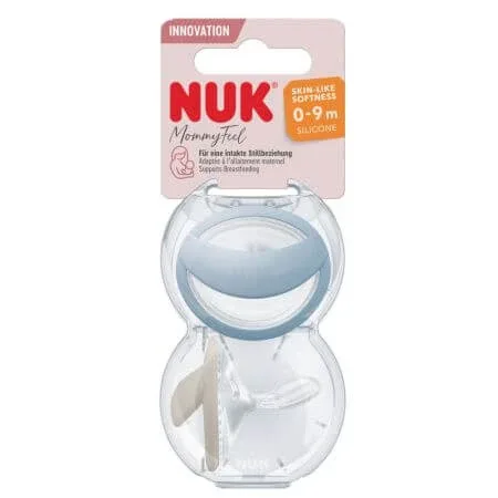 Set 2 suzete din silicon Mommy Feel, 0-9 luni, Albastru, Nuk — preț și oferte