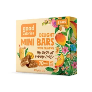 Mini batoane cu caju si aroma de mango, 102 g, Good Calories