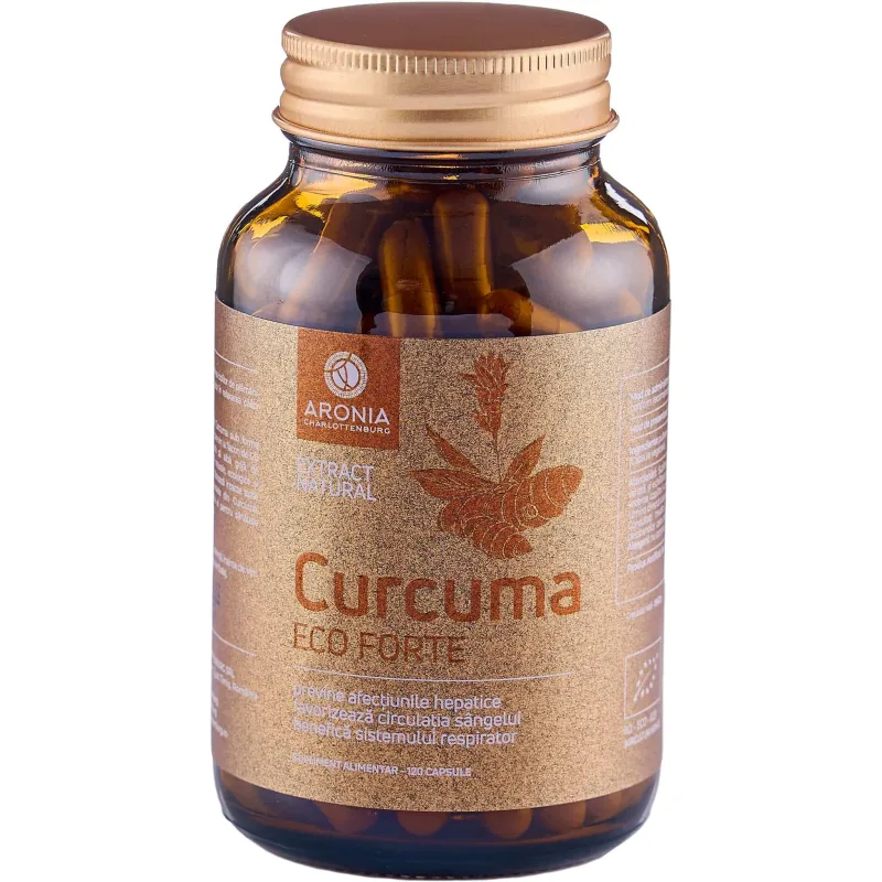 Curcuma Eco Forte extract natural, 120 capsule, Aronia Charlottenburg — preț și oferte