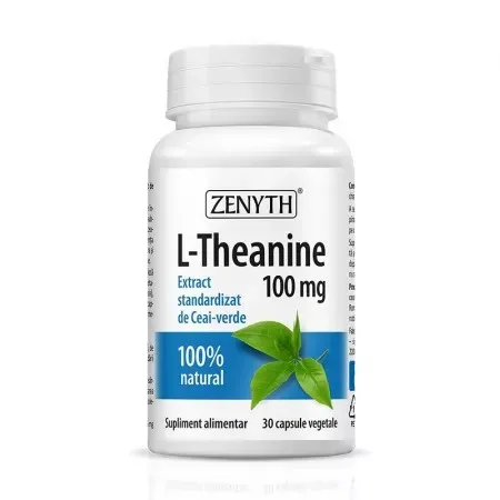 L-Theanine 100 mg, 30 capsule, Zenyth — preț și oferte