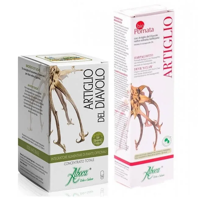 Pachet Gheara Diavolului, 50 capsule + Artiglio crema, 50 ml, Aboca — preț și oferte