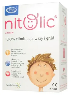 Pipi Nitolic, kit împotriva păduchilor, 50ml - Termen lung de valabilitate!