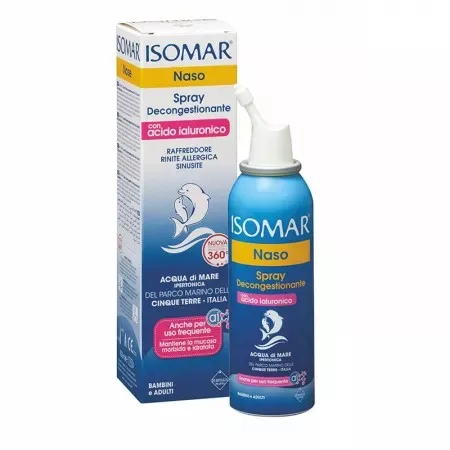 Spray nazal cu apa de mare hipertonica si acid hialuronic, 100 ml, Isomar — preț și oferte