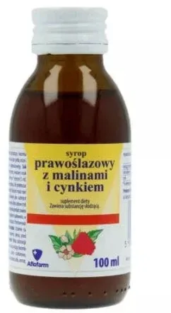Sirop de creveți cu zmeură și zinc, fără zahăr, 100 ml — preț și oferte