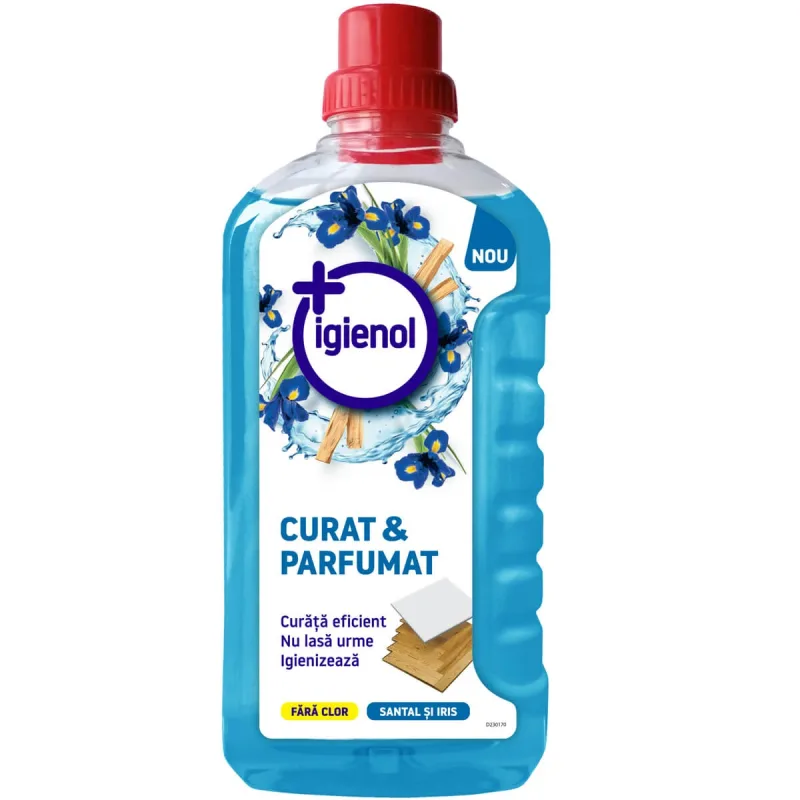 Solutie concentrata de curatare a pardoselilor si suprafetelor mari, Santal si Iris, 1 litru, Igienol — preț și oferte