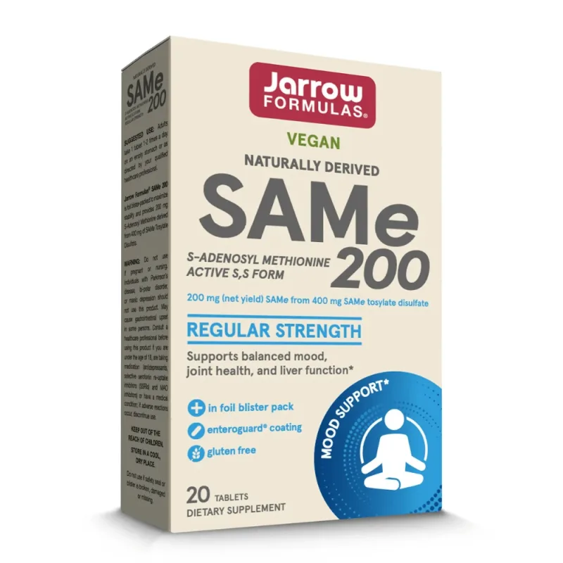 SAM-e, 200 mg, 20 tablete, Jarrow Formulas SECOM — preț și oferte