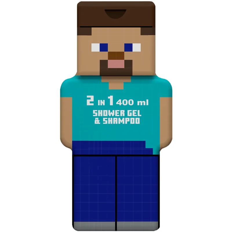 Gel de dus si sampon 2 in 1, Minecraft Steve, 400 ml, Air Val — preț și oferte