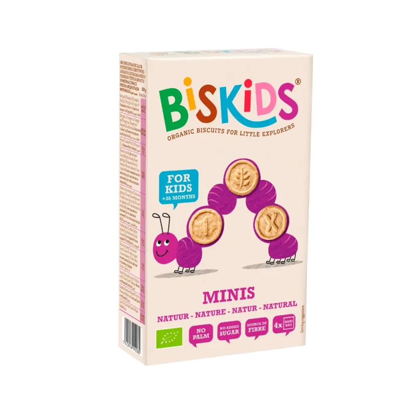 Biscuiti mini Bio pentru copii cu gust de mere Biskids, + 36 luni, 120 g, Belkorn — preț și oferte