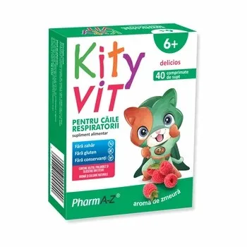 KityVit Cai respiratorii aroma de zmeura, 40 comprimate de supt Pharma-Z — preț și oferte