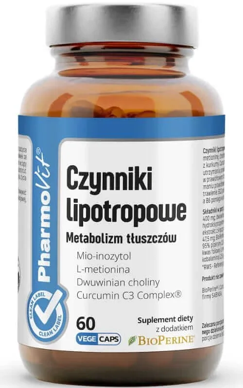 Factori lipotropici - metabolismul grăsimilor 60 capsule Pharmovit Clean Label — preț și oferte