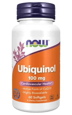 Ubiquinol 100 mg coenzima Q10, 60 capsule NOW Foods