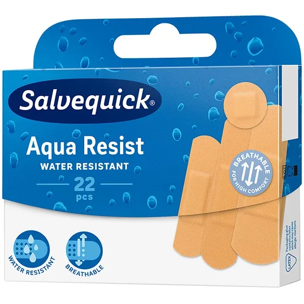 Salvequick Aqua Resist, plasturi impermeabili, 22 unități — preț și oferte