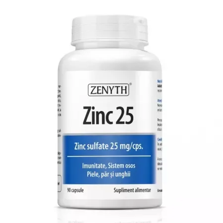 Zinc 25 mg, 90 capsule Zenyth — preț și oferte