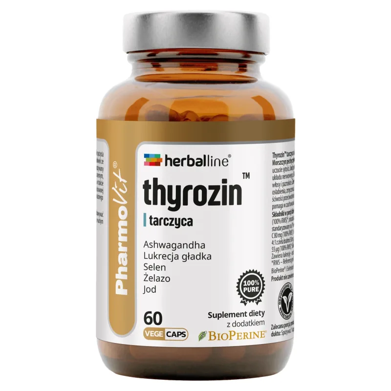 PharmoVit HerbalLine Thyrozin Tiroida, 60 capsule vegetariene — preț și oferte