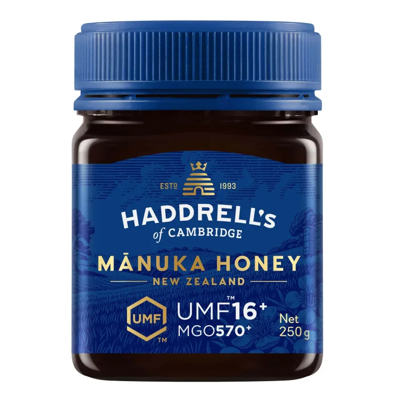Haddrell's, miere de Manuka UMF 16+ MGO 570+, 250 g — preț și oferte