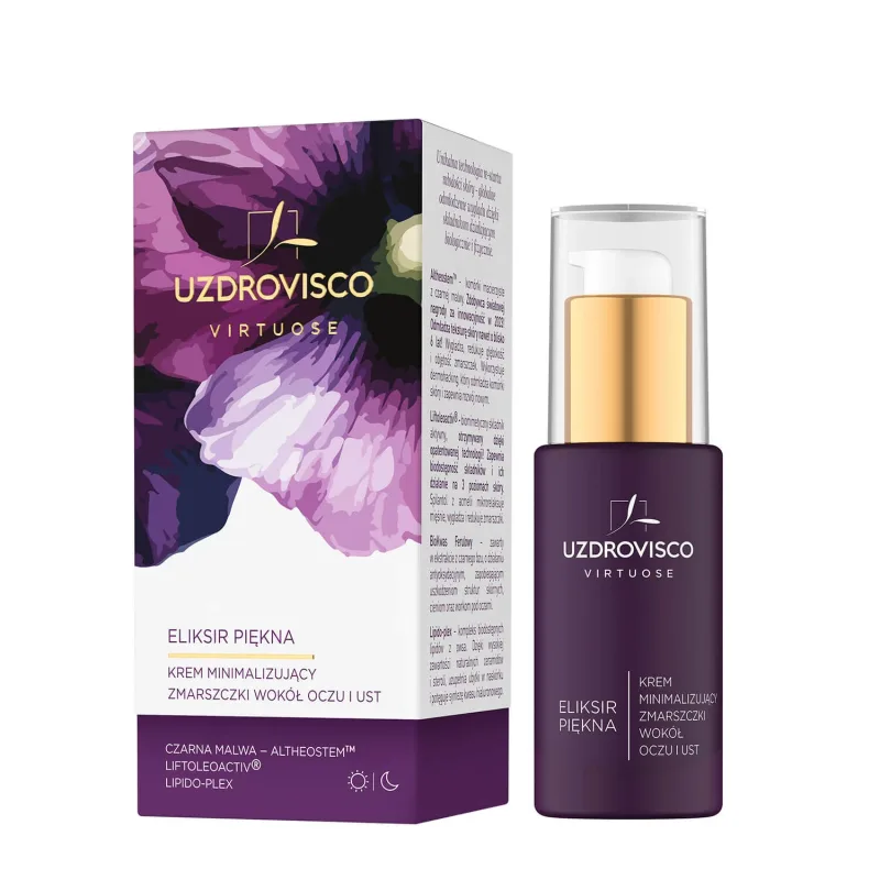 Uzdrovisco Virtuose Elixir of Beauty, cremă de minimizare a ridurilor ochilor și buzelor, 30 ml — preț și oferte