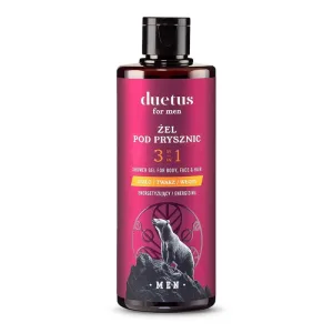 Duetus For Men, gel de duș energizant 3în1, 300 ml