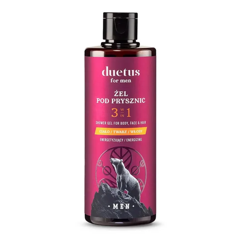 Duetus For Men, gel de duș energizant 3în1, 300 ml — preț și oferte