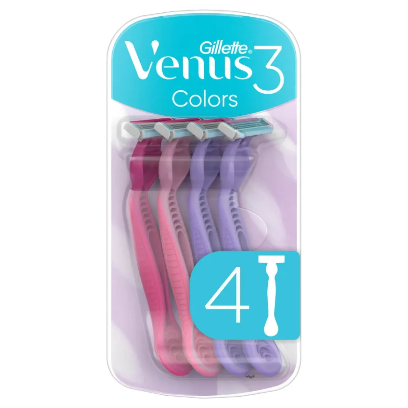 Gilette Venus 3 Colors, aparat de ras pentru femei, de unică folosință, 4 bucăți — preț și oferte